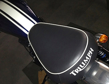 White piping new seat and Silver/White stripes tank
